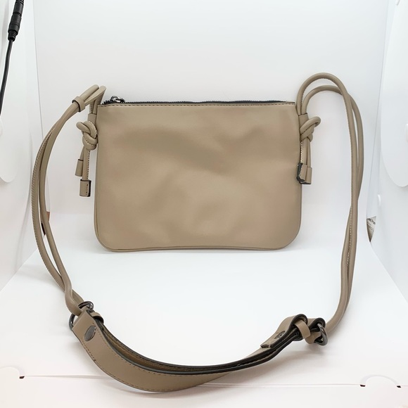 NWT Zara Crossbody Bag Taupe Brown-Gray Purse - Picture 2 of 8